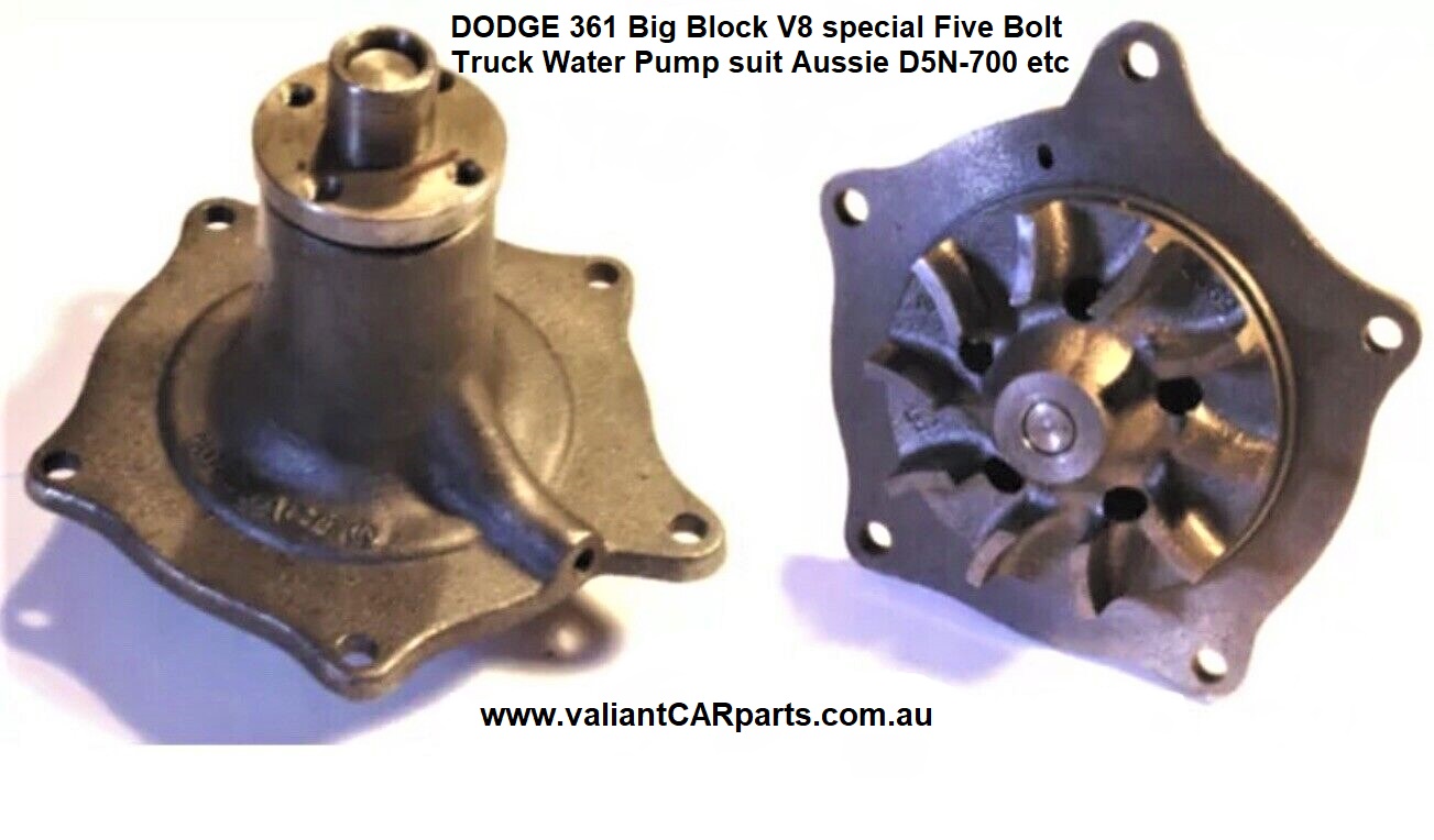 Dodge_D5N-700_V8_361_big_block_truck_water_pump_5_bolt_Australia